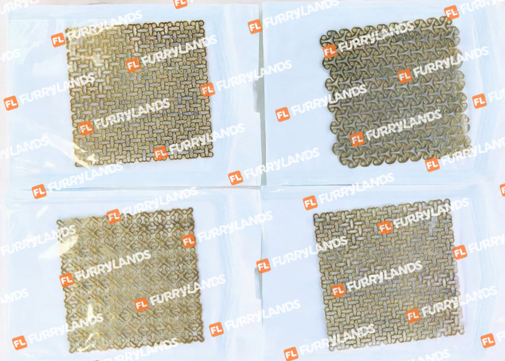 0.6mm Titanium Mesh Plates 100x100mm 4 Pcs with Cross Screws 65 Pcs