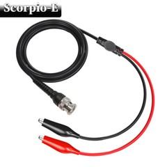 BNC Male Plug to Dual Alligator Crocodile Clip Oscilloscope Test Lead Q9 Cable