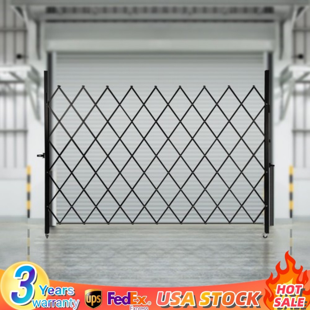 Single Folding Security Gate Folding Door Gate 7.22’H x 7.5’W Scissor Gate