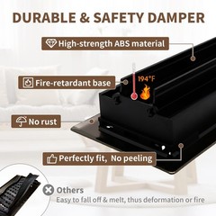 4×8 Inches Air Floor Vents Register Ease Adjust Air Flow Savannah Design-Heav…