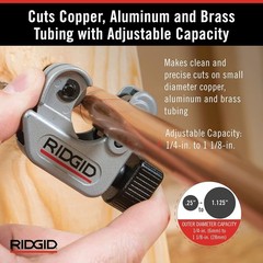 CC247 Model 101 Close Quarters Tubing Cutter, 1/4-inch to 1-1/8-inch Tube Cut…