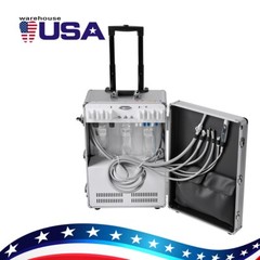 FDA Portable Dental Mobile Delivery Unit With Air Compressor Strong Suction 4H