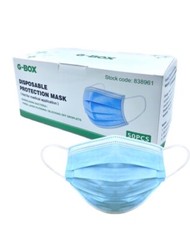 G-Box Disposable Protection Mask (Blue) (50 pcs/bx). (5 boxes per order) New 