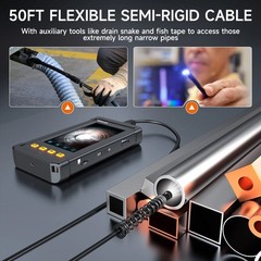Oiiwak 8.5mm Industrial Endoscope Camera For Cars 1080P 4.3″ IPS IP68 Waterproof