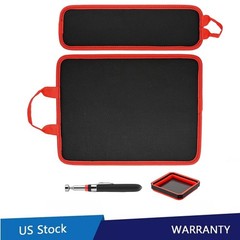 2 Magnetic Tool Mats & 1 Magnetic Parts Trays & 15 lb Telescoping Pickup Pen New