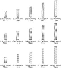 Mini Stainless Steel Compression Springs Set – 15 Sizes for Easy Repairs