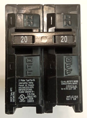 Siemens B220 Circuit Breaker 20A 2Pole 120/240VAC 10KAIC Bolt On Panel Mount