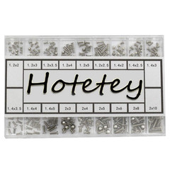 Small Screws Assortment Kit Hotetey 18 Kinds M1.2 / M1.4 / M2.0 Tiny Micro Screw