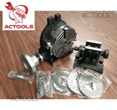 6″ inch Horizontal Vertical 3 slot Rotary table, Dividing plates, tailstock USA