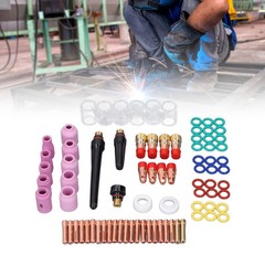 81Pcs Set TIG Welding Torch Kit Gas Lens Type 10 Glass Cup Accessories Tools♡