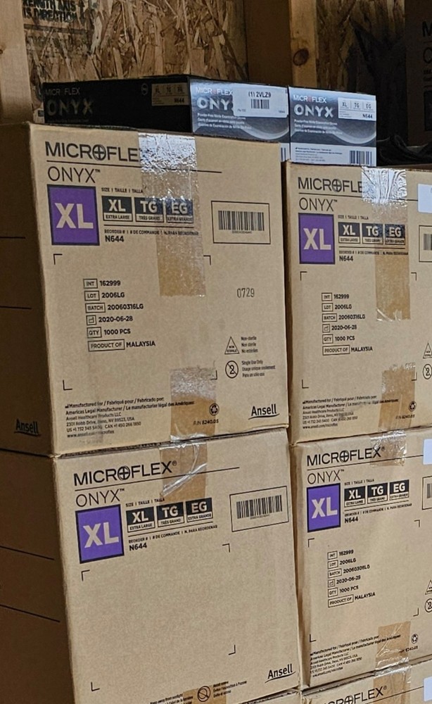 Microflex ONYX N644 Powder-Free Nitrile Exam Disposable Gloves, XL 1,000ct Case