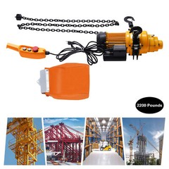 Electric Chain Hoist Single Phase Crane Hoist 2200 lbs Load 13 ft Lifting 1500W