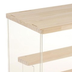 Stylish Wood & Acrylic Display Shelf for Organizing Small Items