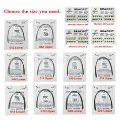 Dental Orthodontic Bracket Braces Roth/MBT 345 Hooks /Super Arch Wire Niti Round
