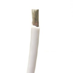 M22759/11-18-9 18AWG Silver Coated Copper PTFE Insulated Wire, White, 370ft