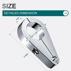 1.5″ Handlebar or Frame Mount Clutch Throttle Cabl Size: 1.5 InchColor: Chrome
