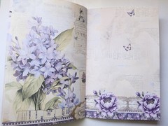 Junk Journal Blank Booklet “LAVENDER DREAMS” Vintage Purples 40pgs