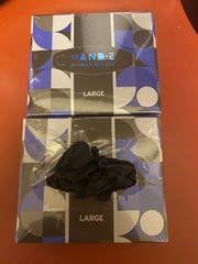 50 Ct Black Nitrile Disposable Gloves Large BBQ Tattoo Hair Dye Mechanic Glove