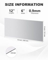 2 Pcs 12″ x 6″ 20 Gauge Cold Rolled Steel Sheet Metal – Weldable Versatility