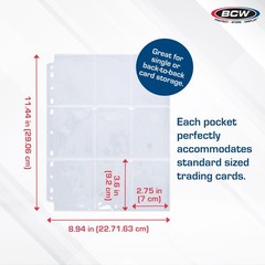 Basics 9Pocket Card Pages 36 Pack | Binder Sheets for Trading & Sports Cards …