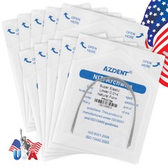 AZDENT Dental Orthodontic Super Elastic Niti Round Arch Wire Nature Form 012-020