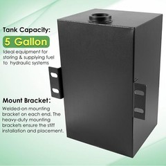 5 Gallon Hydraulic Fluid Reservoir Tank with Outlet 0.75″ FNP & Inlet 1.5″ FNPT