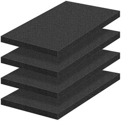 4 PCS Polyurethane Foam Sheets 16″ L X 12″ W X 1″ T Packing Foam Inserts