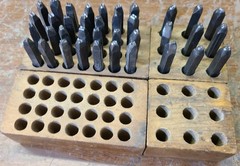 YB Young Brothers 1/8″ Letters Alphabet & Numbers Steel Dies Stamp Punch Set