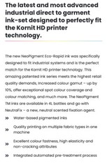4 Liter Water Pigment Ink Textile Fabric Printing Neo Kornit Digital Black