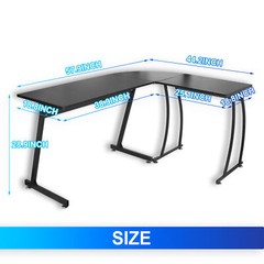 L Shaped Desk Corner Computer Gaming Laptop Table Workstation Office Desk 58″