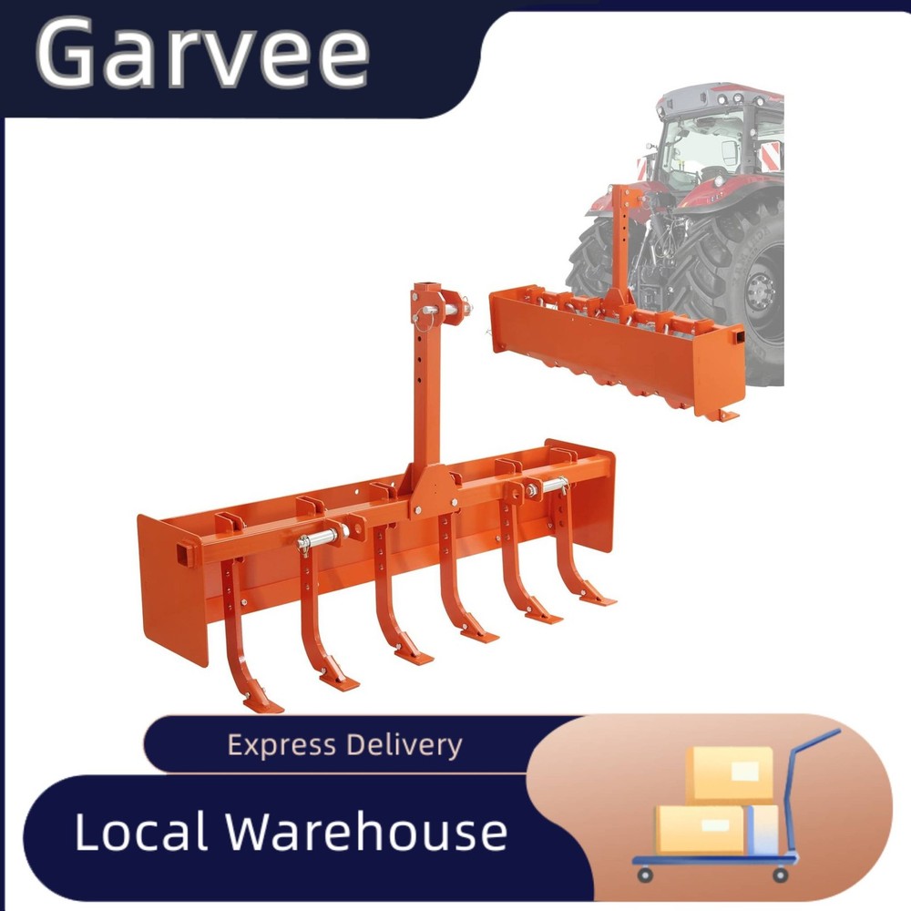 55″ Box Blade for Tractor 3 Point Hitch Box Scraper Heavy Duty Land Leveling Imp