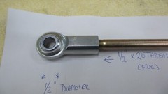 1/2 Inch SAE Female Spherical Rod End Bearing, Ball Socket, Ball Joint, New, I5