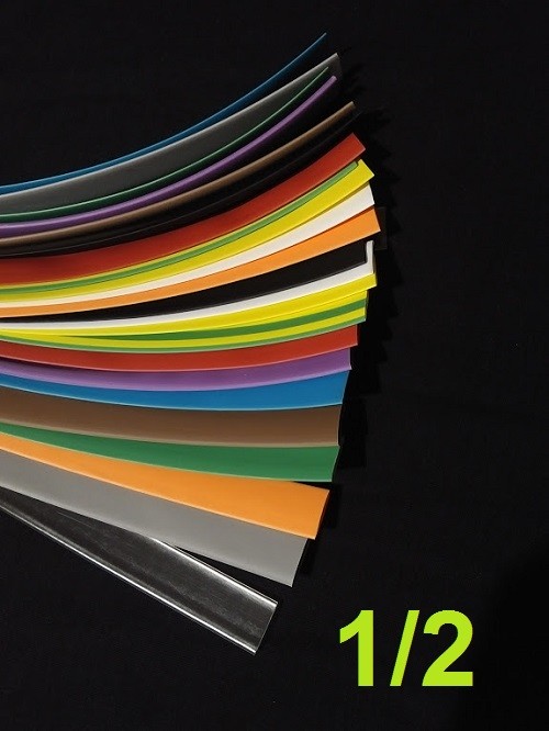 1/2 ” 12.7mm ASSORTED*12* COLORS 2:1 heat shrink tubing polyolefin (12 FOOT)