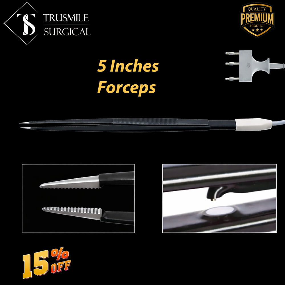 Tebbetts Hand-Activated Monopolar Insulated Forceps Smooth Jaws w/ Cord All