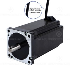 13Nm Nema 34 Stepper Motor 156mm 6A 14mm Key-way Shaft 4 Wires w/1m Cable CNC