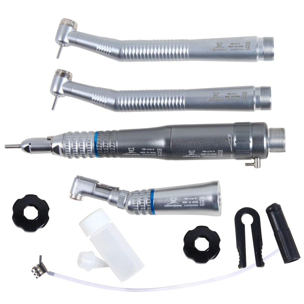 Dental LED Fiber Optic Turbine/Slow Low Speed Handpiece 2/4Holes Air Motor UDM