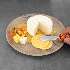 UP UPware Jack-o’-lantern Cheese Spreaders, Hand-Painted Halloween Pumpkin