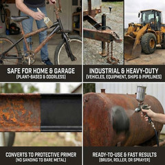 Rust Converter, Professional Plant-Based Metal Surface Prep, Industrial-Grade Co