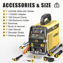 200A Stick Welder ARC/LIFT TIG Welding Machine VRD Optional LCD Display 110/220V