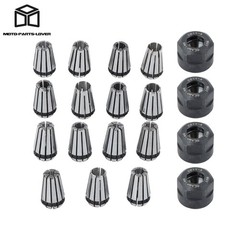 19pc ER11 CNC Collet Set with M14 Nuts for Precision Workholding 1-7mm