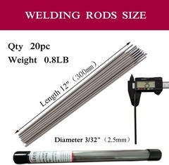 E4303 Arc Welding Rods 3/32 “x12″，20 Sticks Carbon Steel Electrode Iron Welding