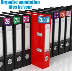500Pcs 2026 Year Stickers, 3/4X1-1/2Inch File Folder Labels 26 Year