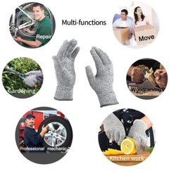 4 pairs Anti-cut Gloves Safety Cut Proof Stab Resistant Kitchen Butcher Cut-Resi