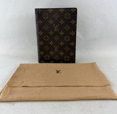 Vintage LOUIS VUITTON Monogram Canvas Agenda Calendar Cover Medium Brown