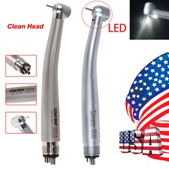 4-Hole Dental Fast High Speed Handpiece|Fiber Optic E-generator LED/No LED US OR