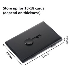 2 Pack Thumb Drive Business Card Holder Stainless Steel Slide Out Name Card Case