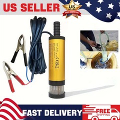 12V Submersible Pump Portable Mini Refueling Pump Diesel Fuel Oil Water Transfer