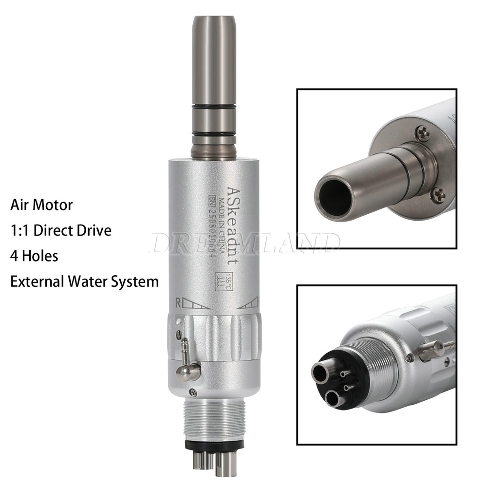 ASKEADNT Dental Slow Low Speed Handpiece Air Motor Micromotor 4 Holes