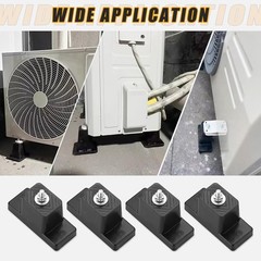 4Pack Rubber Vibration Isolator Mounting Bracket, Air Conditioner Mounting Br…