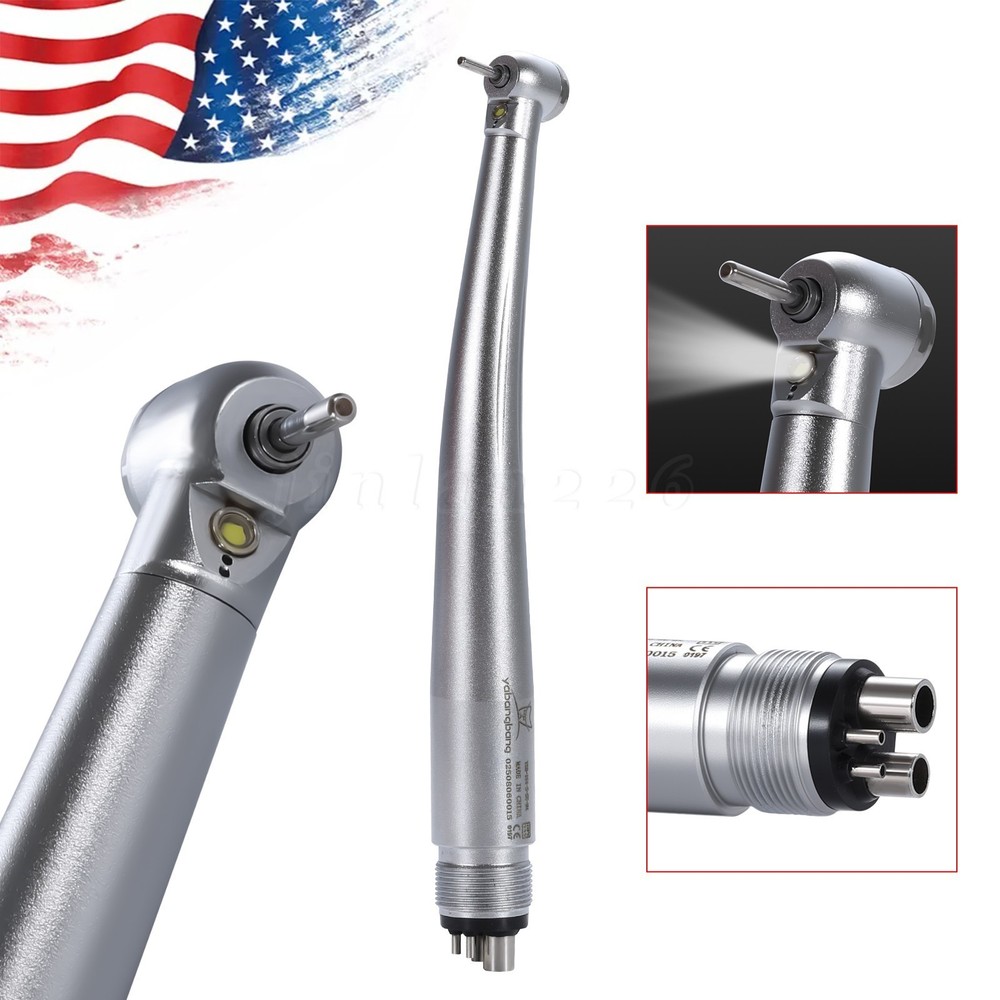 LED Optic Mini Head Dental High Speed Handpiece One Water Spray Air Turbine M4